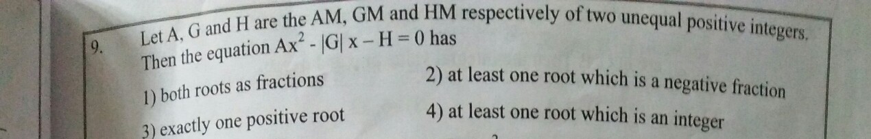 Question image for It is a question from quadratic equation Please s